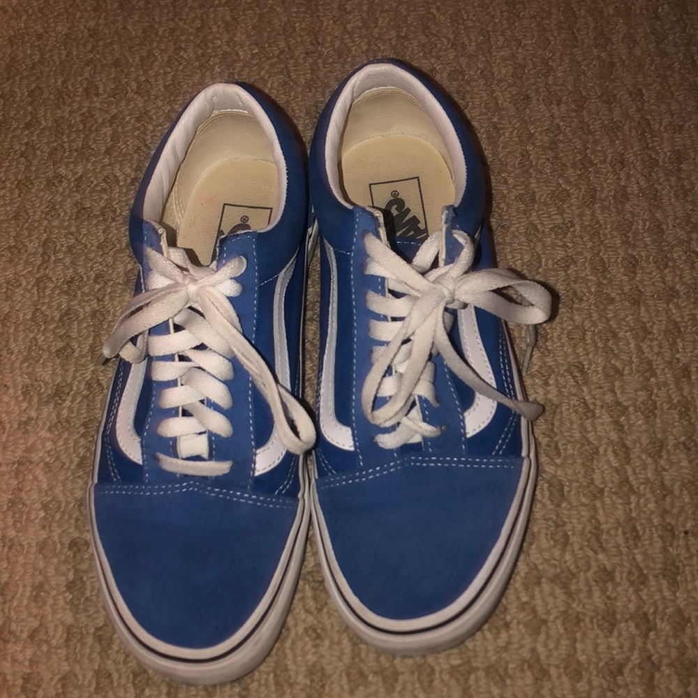 Blue lace up vans